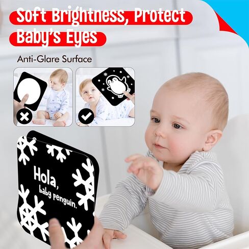 100 PCS 200 Page Black White Colorful 3D Visual Stimulation Baby Flashcard for Newborn Baby Infant Gift (, 5.5" X 5.5") in Kuwait
