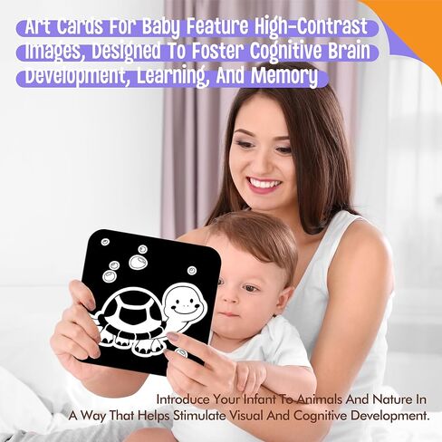100 PCS 200 Page Black White Colorful 3D Visual Stimulation Baby Flashcard for Newborn Baby Infant Gift (, 5.5" X 5.5") in Kuwait