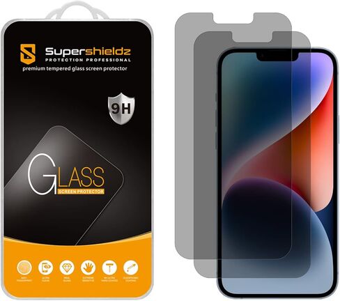 Supershieldz (2 Pack) Designed for iPhone 12 and iPhone 12 Pro (6.1 inch) (Privacy) Anti Spy Tempered Glass Screen Protector, Anti Scratch, Bubble Free in Kuwait