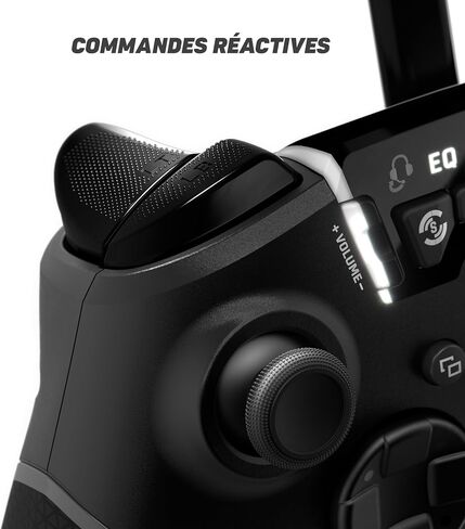 وحدة تحكم Turtle Beach REACT-R - وحدة تحكم سلكية في الألعاب - Xbox Series X، وXbox Series S، وXbox One وWindows - عناصر تحكم في الصوت، وأزرار قابلة للتعيين، ومقابض منسوجة - أسود in Kuwait