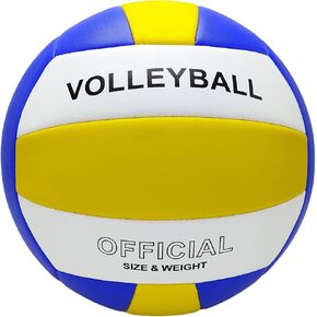 Volleyball Official Size 5 Volleyball Soft PU Beach Volleyball Waterproof Volleyball for Indoor Outdoor Training Volleyball Game Ball for Beginner Teenager Adult