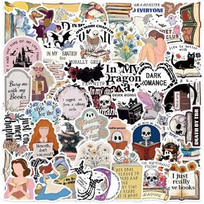 LXYRDHOQPW Love Reading Stickers Pack 50Pcs Book Stickers for Teens Adult and Reading Lovers Bookish Waterproof Vinyl Decals Laptop Book Water Bottle Phone Stickers