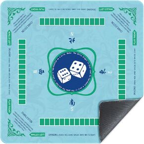 Mahjong Mat,Noise Reduction,Mah Jongg Mat with Guide Suitable for Beginners,Suit for Mahjong, Poker, Card Games, Board Games