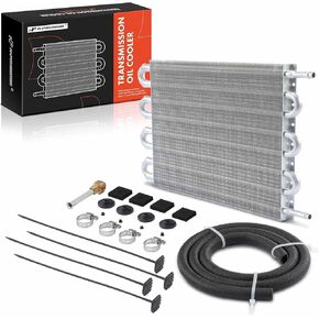 A-Premium 8 Row Transmission Oil Cooler Compatible with Chevy Silverado 2500 01-02, Silverado 3500 01-06, Malibu, Corvette & Ford F-150, F-250 Super Duty & Dodge Ram 1500 2500 & Jeep Grand Cherokee