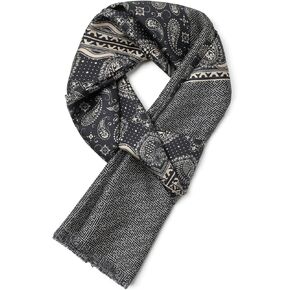 SHIROUYU 100% Mulberry Silk Twill Men's Silk Scarf - Luxurious Silky Soft Warm Long Silk Scarf for men - With Gift Packed