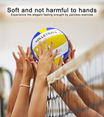 Volleyball Official Size 5 Volleyball Soft PU Beach Volleyball Waterproof Volleyball for Indoor Outdoor Training Volleyball Game Ball for Beginner Teenager Adult in Saudi Arabia