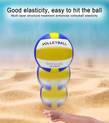Volleyball Official Size 5 Volleyball Soft PU Beach Volleyball Waterproof Volleyball for Indoor Outdoor Training Volleyball Game Ball for Beginner Teenager Adult in Saudi Arabia