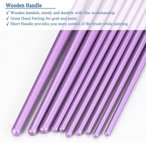 مجموعة فرش الطلاء Bosobo ، 10 حزمة 100 pcs طرف مدبب بروشات نايلون شعر فنان الطلاء أكريليك فرش للزيت الأكريليك ، فن الوجه الأظافر ، التفاصيل المصغرة والرسم الصخري ، أبيض in Kuwait