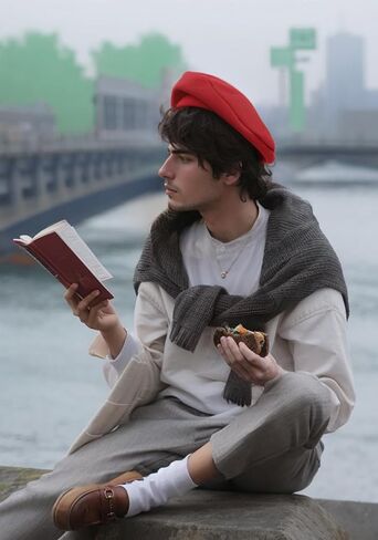 KUOIN Medieval Beret Cap Renaissance Festival Cosplay Hat for Women Men in Saudi Arabia