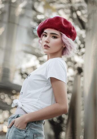 KUOIN Medieval Beret Cap Renaissance Festival Cosplay Hat for Women Men in Saudi Arabia