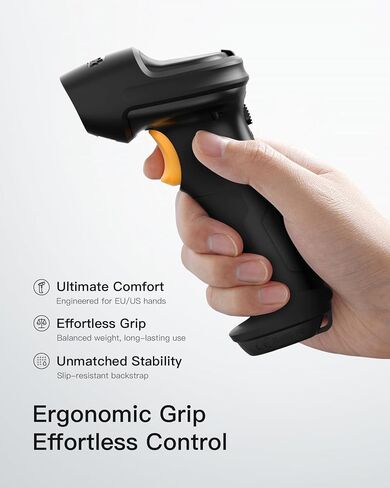 Inateck Bluetooth Barcode Scanner, 2D Wireless Barcode Scanner, Bluetooth 5.0 and 2.4Ghz Adapter, 3 in 1 Reader, Support GS1 Barcode, BCST-73 Blue White in Saudi Arabia