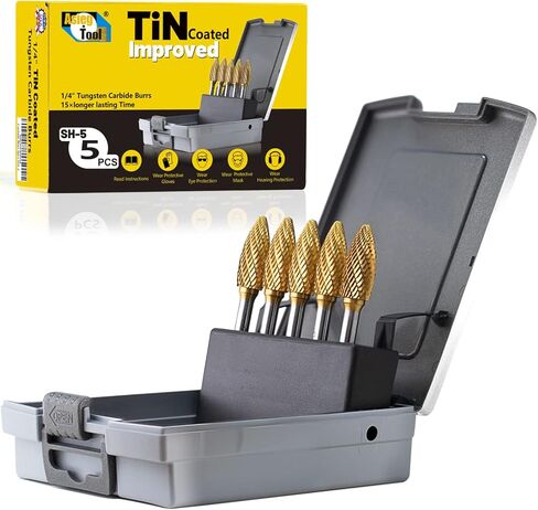 SH-5L6 Tungsten Carbide Burr Rotary Lengthened File Flame Shape Double Cut with 1/4''Shank for Die Grinder Drill Bit in Saudi Arabia