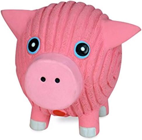 HuggleHounds Ruff-Tex Latex Ball Dog Toy - Dog Toys Rubber, Puppy Toys, Puppy Essentials, Heavy Duty Squeaky Ball for Small, Medium & Large Dogs, All Breeds - Finn The Shark, Large in Kuwait