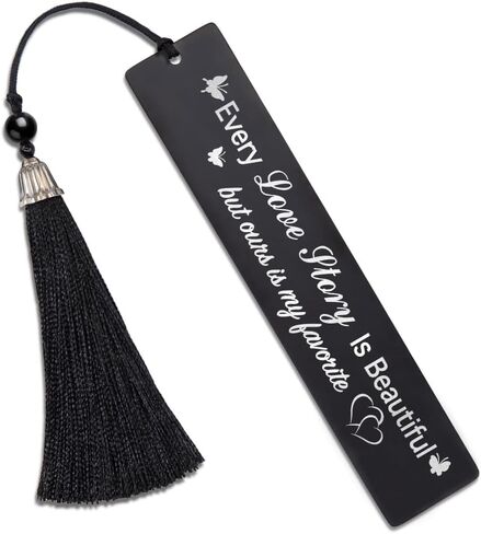 DYJYBMY Never Underestimate The Power of A Girl with A Book, Metal Engraved Bookmark, Notorious RBG, Teacher Gift, Book Club Gift for Women Men Friends, Inspirational Gifts in Saudi Arabia