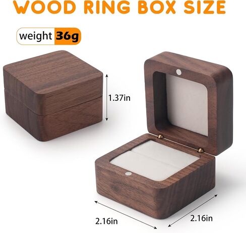 Heart-shaped Wooden Ring Box, Wedding Ring Box for Ceremony, Engagement Ring Holder Box for Proposal, Anniversary, Vintage Wood Ring Bearer Box Jewelry Storage Case in Saudi Arabia