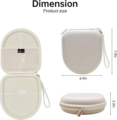 XANAD Hard Case for Sony WH-CH520 / WH-CH510 & JBL Tune 510BT / 710BT / 660NC / Live 660NC / Live 660NC Headphone - Cream in Kuwait
