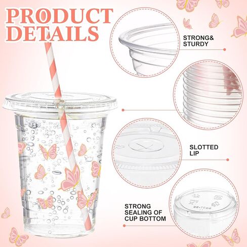 Honeydak 150 PCS Cowboy Party Cups Western Cowboy Set 50 pcs 16 Oz Bandana Red Bandana Clear يمكن التخلص منها مع 50 Lids و 50 Straws Paper Western Party Cups Decoration for Cowboy Birthday Supplies in Kuwait