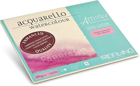 Fabriano Artistico Watercolor Block, 9" x 12", Traditional White in Kuwait