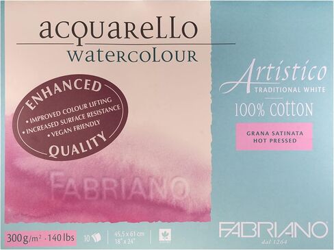 Fabriano Artistico Watercolor Block, 9" x 12", Traditional White in Kuwait