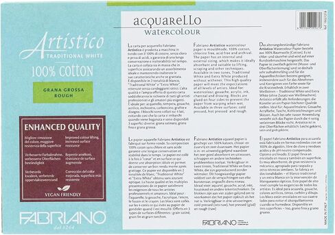 Fabriano Artistico Watercolor Block, 9" x 12", Traditional White in Kuwait