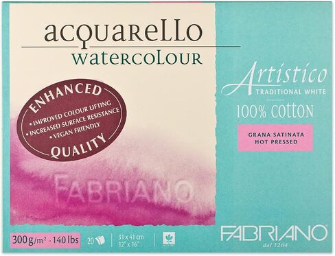 Fabriano Artistico Watercolor Block, 9" x 12", Traditional White in Kuwait