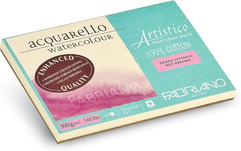 Fabriano Artistico Watercolor Block, 9" x 12", Traditional White in Kuwait