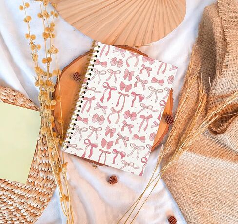 Coquette Preppy Pink Bow Cherry Notebook Journal ، Coquette School Supplies ، Coquette Gifts Stuff ، Coquette Planner Notebooks for Women Girls ، College abled notebook 5.5 × 8.3 in Kuwait
