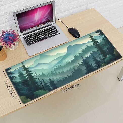 حصيرة Mouse Mouse Mouse Mouse Extring كبيرة XL Mouse Desk Mat Desid Desk Non-Slip Pads Mice Mice Mices Micked Thace for Office and Home ، 31.5 × 11.8 × 0.12 بوصة in Saudi Arabia