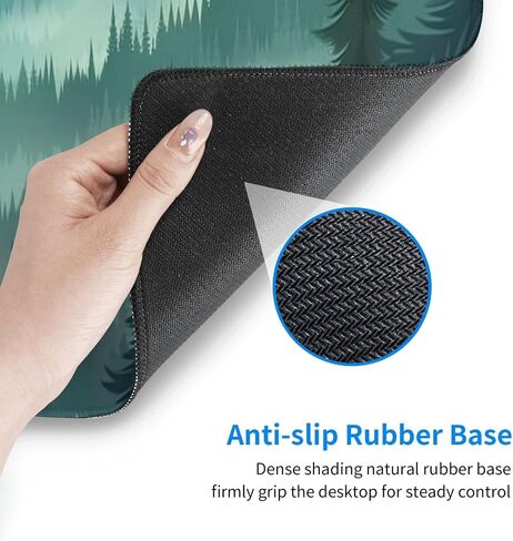حصيرة Mouse Mouse Mouse Mouse Extring كبيرة XL Mouse Desk Mat Desid Desk Non-Slip Pads Mice Mice Mices Micked Thace for Office and Home ، 31.5 × 11.8 × 0.12 بوصة in Saudi Arabia