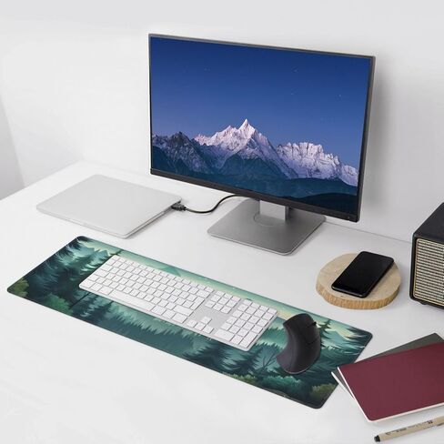 حصيرة Mouse Mouse Mouse Mouse Extring كبيرة XL Mouse Desk Mat Desid Desk Non-Slip Pads Mice Mice Mices Micked Thace for Office and Home ، 31.5 × 11.8 × 0.12 بوصة in Saudi Arabia