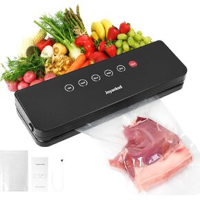 Vacuum Sealer Machine,Food-Vacuum-Sealer,Powerful 65Kpa Precision Compact Vacuum Food Preservation System LED Indicator with 10Pcs Seal Bags Starter Kit for Food Storage Dry and Wet Food Modes.