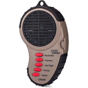 Cass Creek Ergo Crow Call, Handheld Electronic Game Call, CC065, Compact Design, 5 Calls In 1, Expert Calls for Everyone,Camo