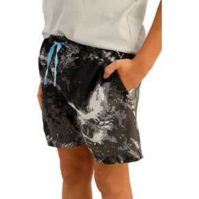HUK Boys' Pursuit Volley Pattern, Quick-Dry Shorts for Kids