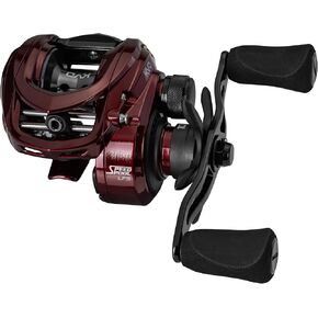 Lew's KVD 7.5:1 Left Hand Baitcast Reel, Maroon, one Size (KVD1SHL)