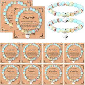 Blosssound 12 PCS موظف الموظف أساور تقدير الموظف الهدايا بطاقات ملهمة لعيد ميلاد زميل العمل في المكتب