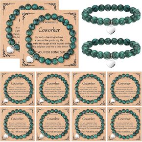 Blosssound 12 PCS موظف الموظف أساور تقدير الموظف الهدايا بطاقات ملهمة لعيد ميلاد زميل العمل في المكتب