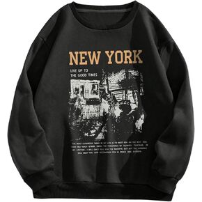 SOLY HUX Women's Graphic Sweatshirt Drop Shoulder Long Sleeve Casual Pullover Tops