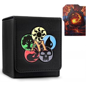 Card Deck Box for YGO MTG 3D sculpted relief Deck Box 110 Card Storage Box Trading Games Leather Storage with divider (Sky Dragon Colored) in Kuwait