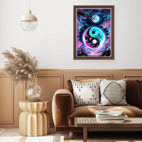 Lxmsja Planets مجموعات فن الماس للبالغين ، نظام شمسي DIY أدوات الطلاء الماس الكاملة للمبتدئين ، الحرف الفنية للأحجار الكريمة 5D للبالغين ، ديكور الجدار المنزلي 12x16 بوصة in Kuwait