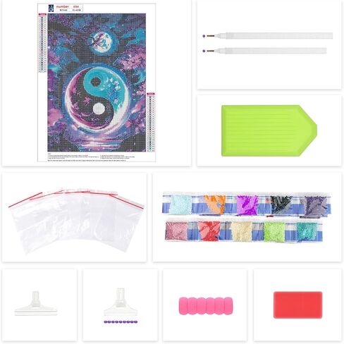 Lxmsja Planets مجموعات فن الماس للبالغين ، نظام شمسي DIY أدوات الطلاء الماس الكاملة للمبتدئين ، الحرف الفنية للأحجار الكريمة 5D للبالغين ، ديكور الجدار المنزلي 12x16 بوصة in Kuwait