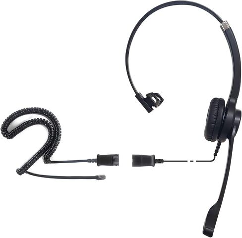 IPD IPH-255 Phone Headset with Noise cancelling Microhone for Office and Call Center- Comapatible with Polycom VVX,Aastra,Avaya Digital, Nortel, Samsung,Mitel landline phones in Kuwait