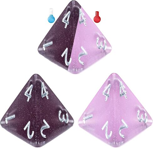 Gate Keeper Games and Dice: Chronomancy: Birthday Surprise - 7pc RPG Set, Thermal Color-Changing Pink & Blue, Hot/Cold, Resin Dice, Role Playing Games in Saudi Arabia