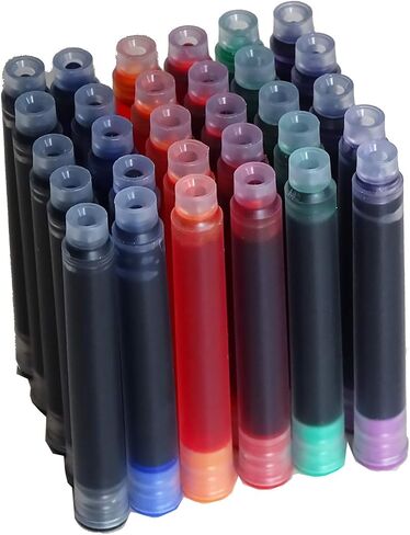 Jinhao Fountain Pen Black Ink Cartridge International 2.6mm Bore Diameter Ink Reching Set of 30 pcs in Kuwait