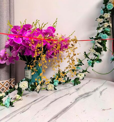 12pcs Pearl String for Floating Candles Centerpiece, Green Faux Pearl Beads Vase Filler for Home Wedding Table Christmas Decor Centerpiece (Green) in Kuwait