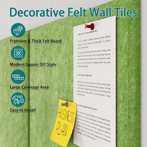 لوحة Cork Board للجدار: لوحة نشرة كبيرة جدًا للمكتب - البلاط السميك البالغ 0.5 بوصة 6 PCS مربعات لوحة دبوس رمادية لاصق in Kuwait