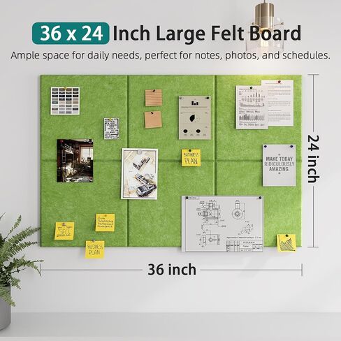 لوحة Cork Board للجدار: لوحة نشرة كبيرة جدًا للمكتب - البلاط السميك البالغ 0.5 بوصة 6 PCS مربعات لوحة دبوس رمادية لاصق in Kuwait