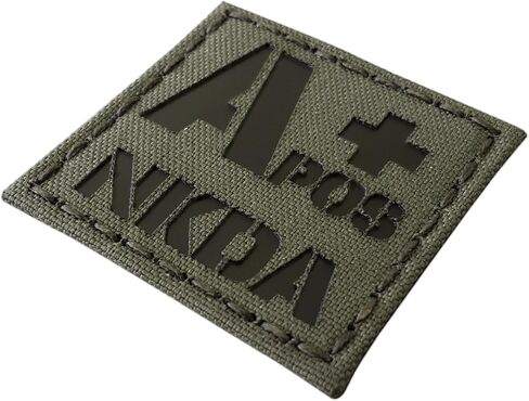 Reflective APOS NKDA A+ Blood Type 2x2 IFAK Tactical Morale Touch Fastener Patch in Kuwait
