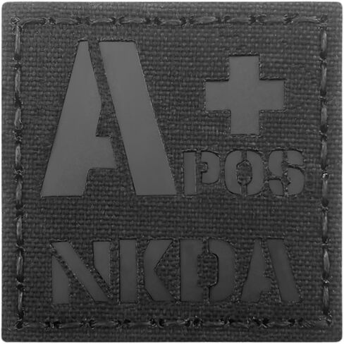Reflective APOS NKDA A+ Blood Type 2x2 IFAK Tactical Morale Touch Fastener Patch in Kuwait
