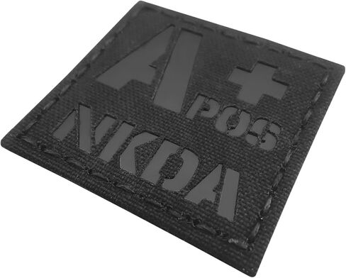 Reflective APOS NKDA A+ Blood Type 2x2 IFAK Tactical Morale Touch Fastener Patch in Kuwait