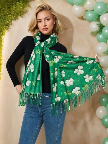 VENVSBEE Van Gogh Scarves Art Scarf for Women Best Gift Reversible Soft Cashmere Feel Shawl Wrap Doubleside Pashmina in Gift Box-20 Häuser in Auvers in Kuwait